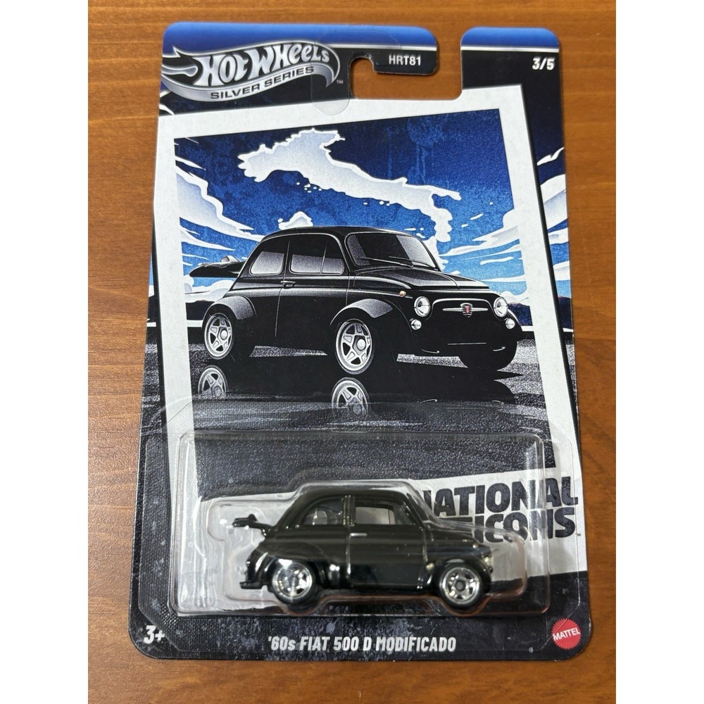 Hot Wheels Silver Series National Icons 60s Fiat 500D Modificado Black HRT81
